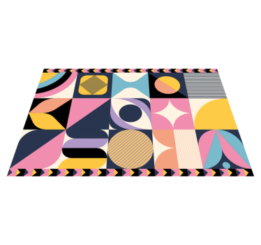 Tischset modern geometrischer farbblock - TenStickers