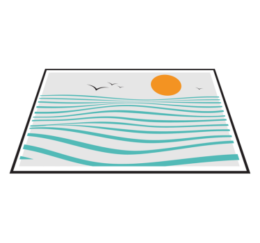 Tischset modern mit stilvollem wellenmuster - TenStickers