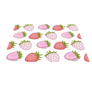 Tischsets originell im pinken erdbeerdesign - TenStickers
