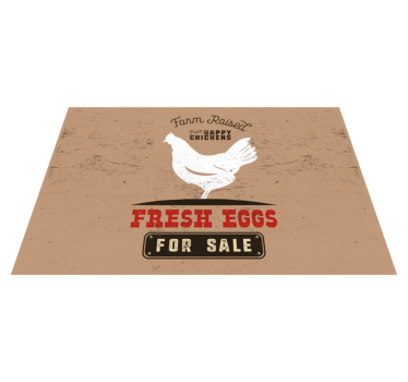 Tischsets originell frisch vom bauernhof huhn - TenStickers