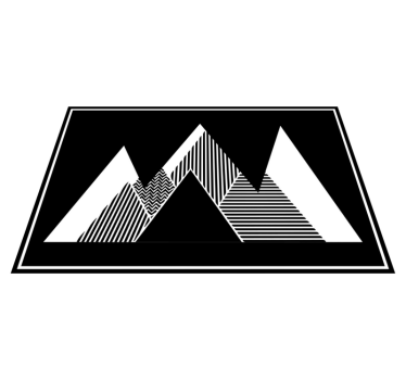 Kinder Tischset Schwarz-weiß gestreifte berge - TenStickers