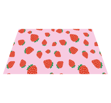 Tischset kinder mit erdbeer-motiv - TenStickers