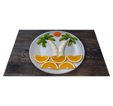 Tischsets originell mit tropischem obstarrangement - TenStickers