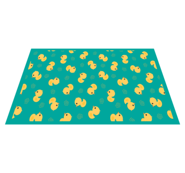 Platzset modern Plastik gelbe entenmuster plastic - TenStickers