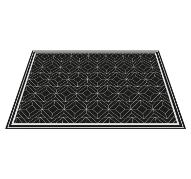 Tischset modern geometrische schwarze oberfläche - TenStickers