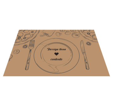 Tischsets originell leere teller mit herz - TenStickers