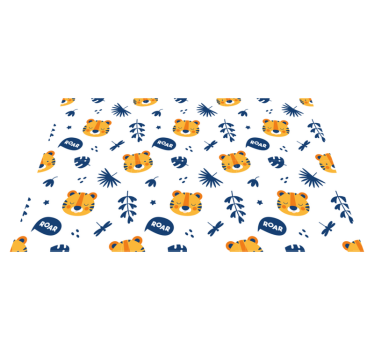 Tischset kinder mit tigerkopf-muster - TenStickers