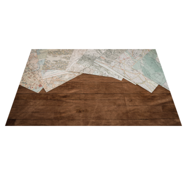 Tischset textur vintage kartenmuster - TenStickers