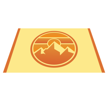 Tischset modern berg sonnenuntergang silhouette - TenStickers