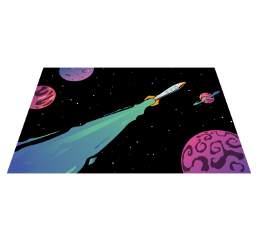 Tischset kinder raketenstart abenteuer - TenStickers
