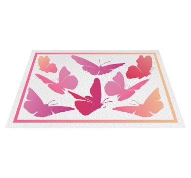 Tischset kinder mit lebhaftem schmetterlingsemblem - TenStickers