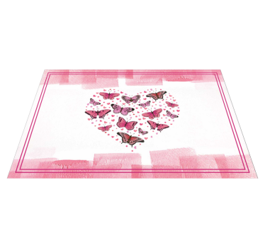 Tischset modern herz schmetterlingsmuster - TenStickers