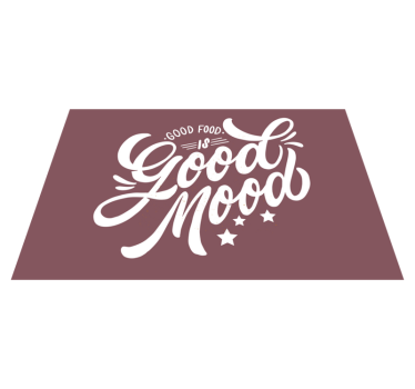 Tischset Text Gutes essen macht gute laune - TenStickers