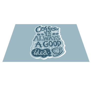 Tischset text kaffeelinspiration zitat - TenStickers