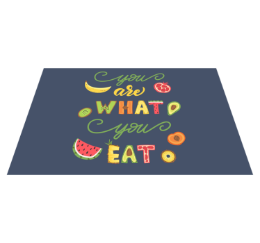 Tischset text buntes essenszitat - TenStickers