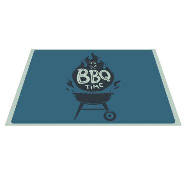 Tischset text grillzeit flammen - TenStickers