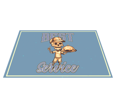 Tischsets originell skeleton kellner service - TenStickers