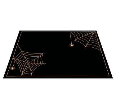 Klassisches spinnennetz auf schwarzem Hintergrund halloween Tisch - TenStickers