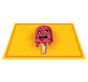 Tischset Zuhause Eispop-tropfen-graffiti-cartoon - TenStickers