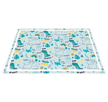 Tischset kinder bunte dino fantasie - TenStickers