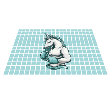 Tischset Zuhause Training fitnessstudio einhorn cartoon - TenStickers