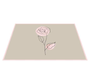 Tischset modern elegante rosenumrandung - TenStickers