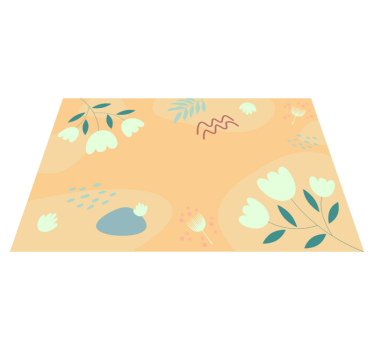 Tischsets originell mit abstraktem blumenmuster - TenStickers