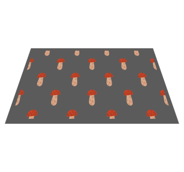 Tischsets originell mit pilzmuster-elementen - TenStickers