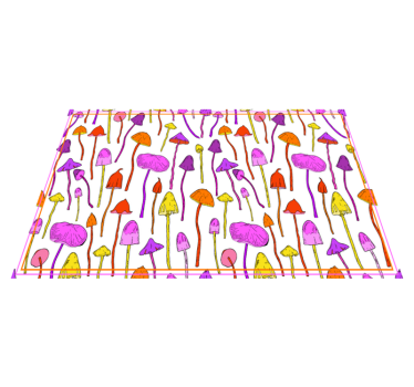 Tischsets originell mit buntem pilzmuster - TenStickers