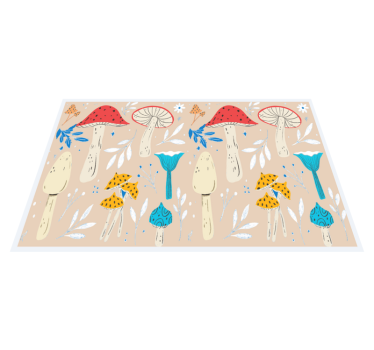 Tischsets originell mit verspieltem pilzmuster - TenStickers