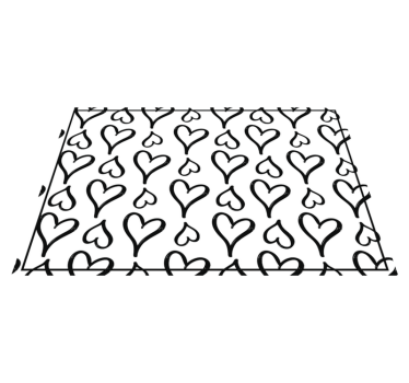 Tischset kinder mit verspieltem herzmuster - TenStickers