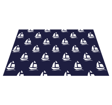 Tischset rechteckig Marineblaues nautisches Muster - TenStickers