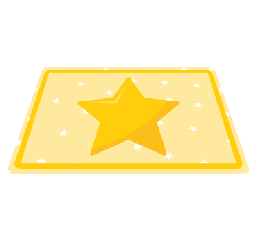 Tischset kinder in buntem sternenformat - TenStickers
