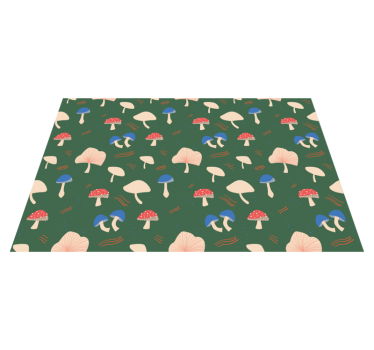 Tischsets originell mit lebhaftem pilzdesign - TenStickers