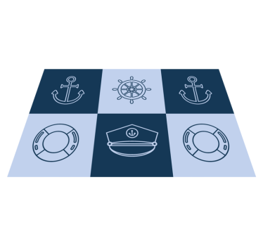 Tischsets originell nautische symbole matte - TenStickers