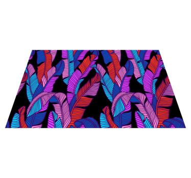 Tischset textur mit bunten blattmotiven - TenStickers