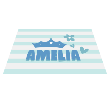 Tischset kinder krone und name - TenStickers