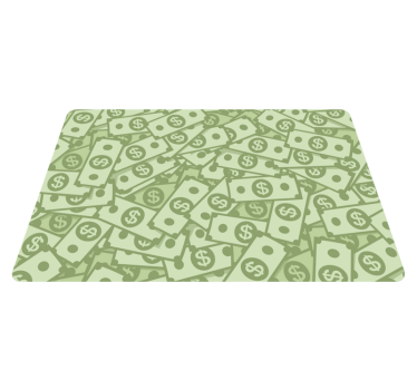 Tischsets originell mit geldschein-muster - TenStickers