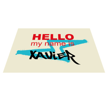 Tischset text mit personalisierter namensankündigung - TenStickers