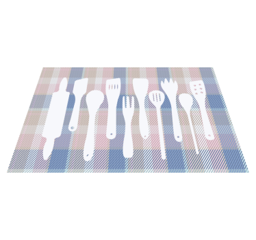 Tischset modern mit kariertem tischdesign - TenStickers