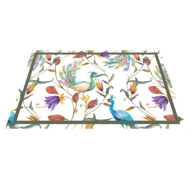 Tischsets originell im pfau-blumenmuster - TenStickers
