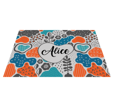 Tischset mit namen im verspielten design - TenStickers