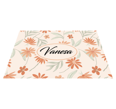 Tischset mit namen individuelles pflanzenarrangement - TenStickers