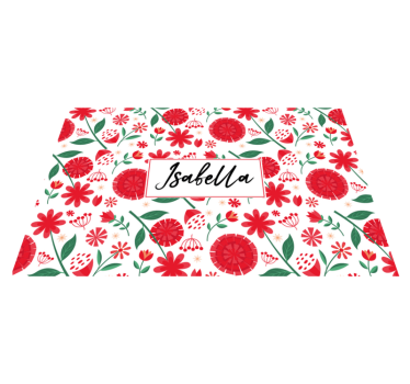 Tischset mit namen florales namenskunstwerk - TenStickers
