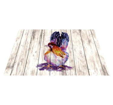 Tischsets originell mit bunter vogelillustration - TenStickers