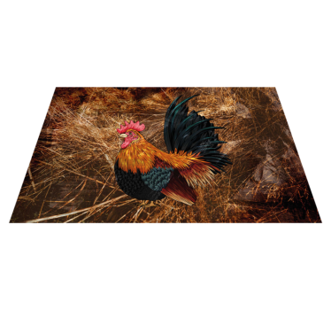Tischsets originell mit lebhaftem hahn-motiv - TenStickers