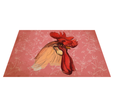 Tischsets originell mit hühnerkopf-illustration - TenStickers