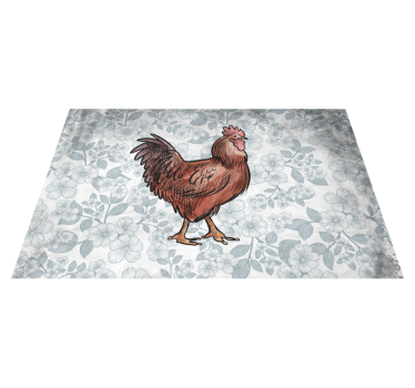 Tischsets originell mit rustikaler hühnerillustration - TenStickers