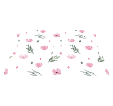 Tischset weihnachten mit floralem muster in sanften farben - TenStickers