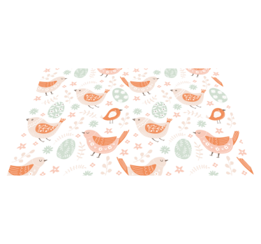Tischset kinder mit charmanten vogelmustern - TenStickers